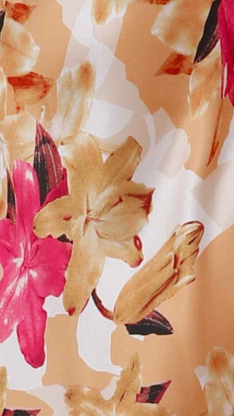 Pink Floral Oralia Floral Maxi Dress