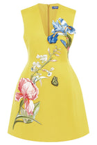 Briana Mustard Linen Dress