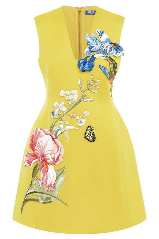 Mustard Briana Mustard Linen Dress