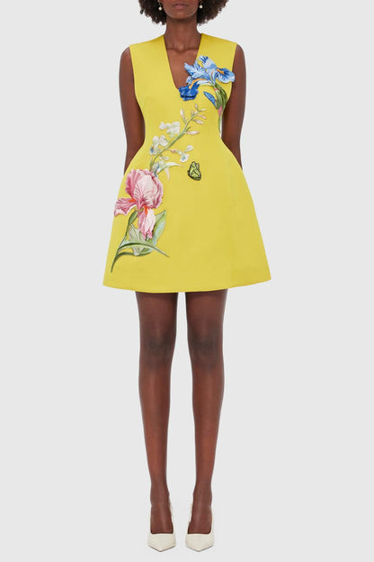 Mustard Briana Mustard Linen Dress