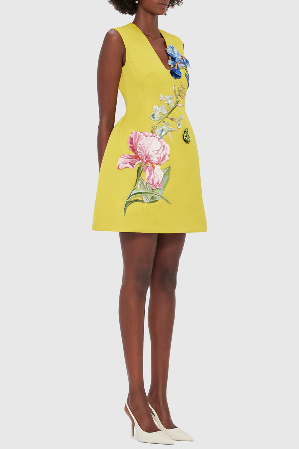 Mustard Briana Mustard Linen Dress