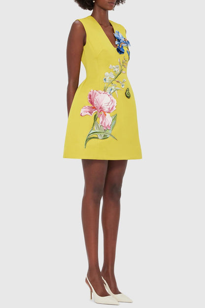 Mustard Briana Mustard Linen Dress
