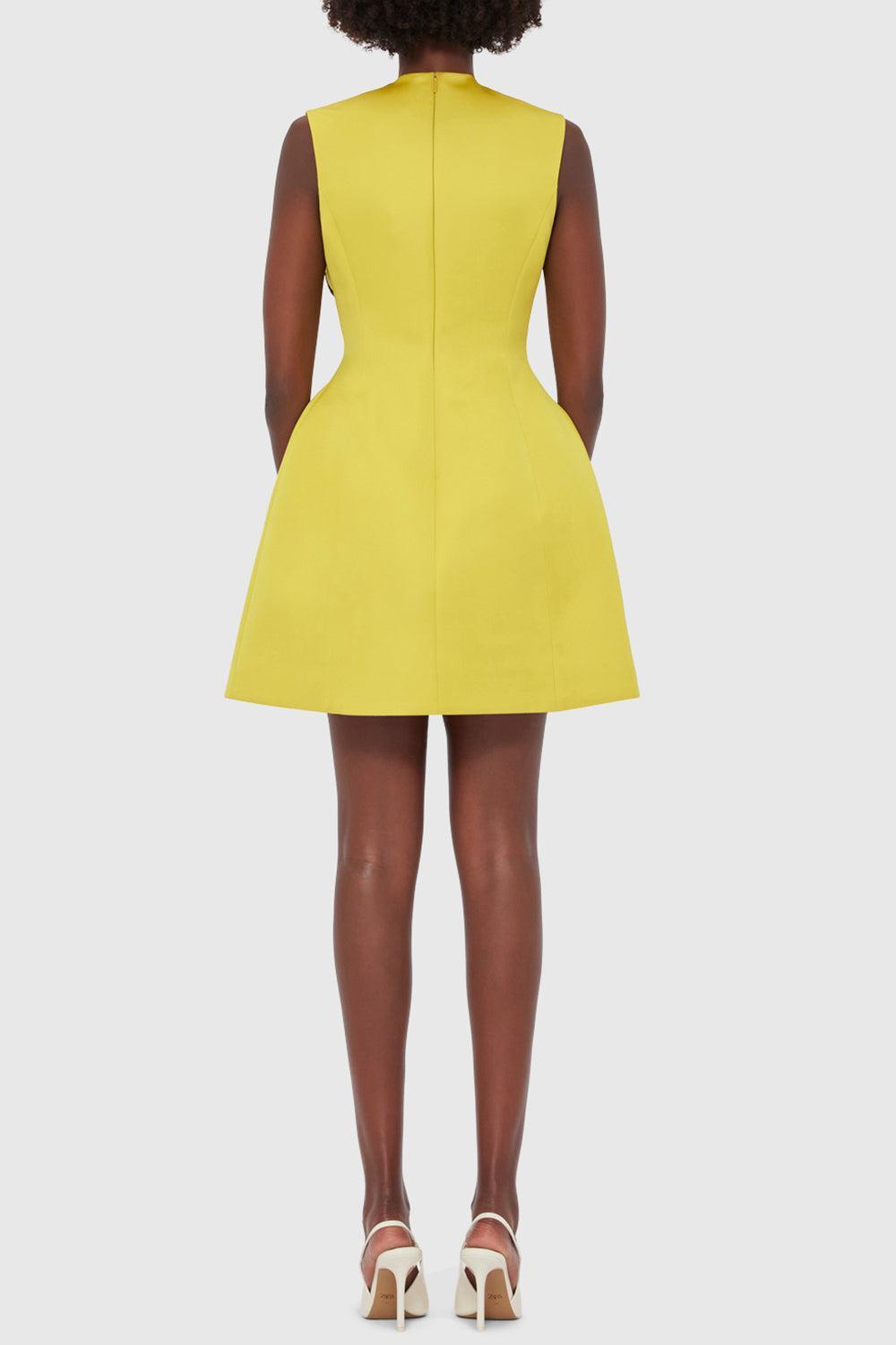 Mustard Briana Mustard Linen Dress