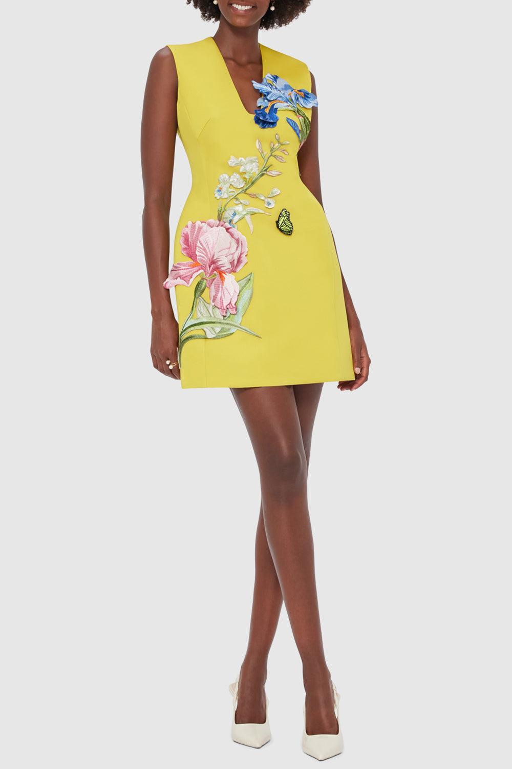 Mustard Briana Mustard Linen Dress