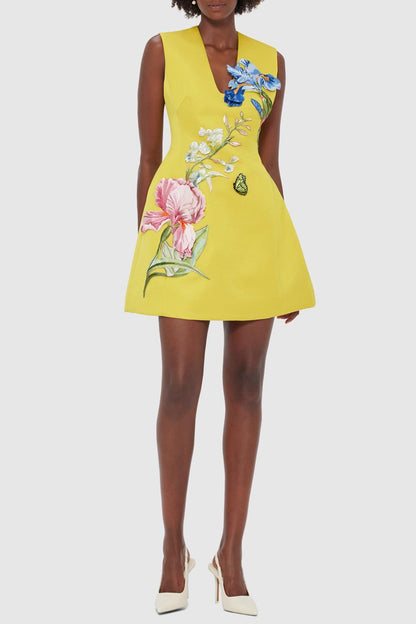 Mustard Briana Mustard Linen Dress