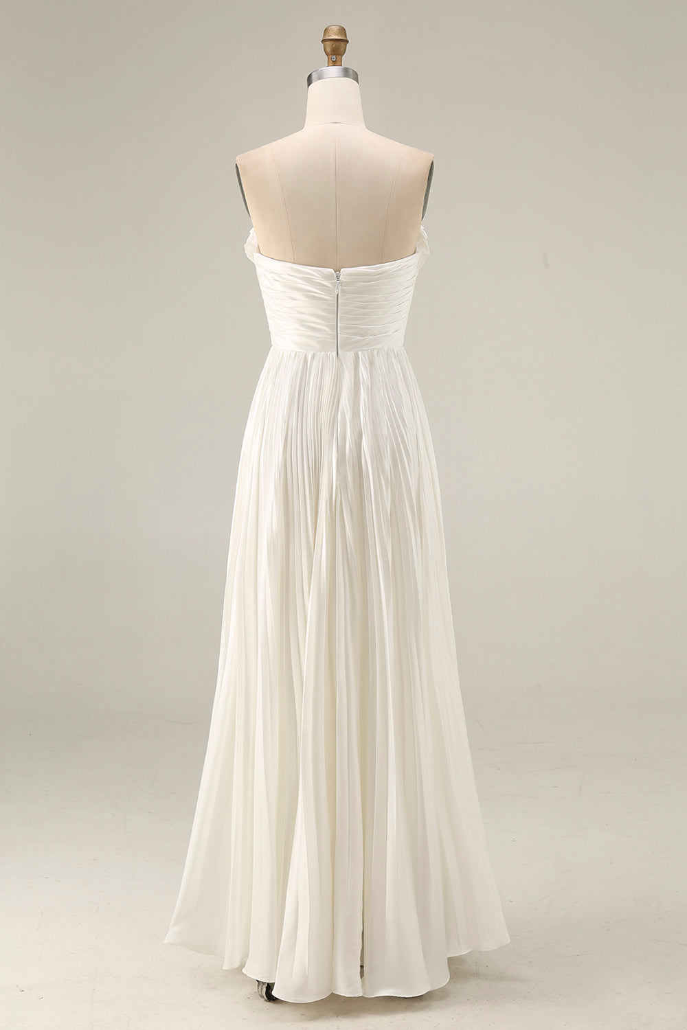 Brown Margot Pleated Sheath Maxi Dress