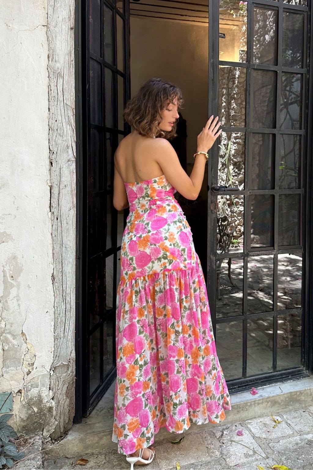 Lucienne Strapless Floral Maxi Dress
