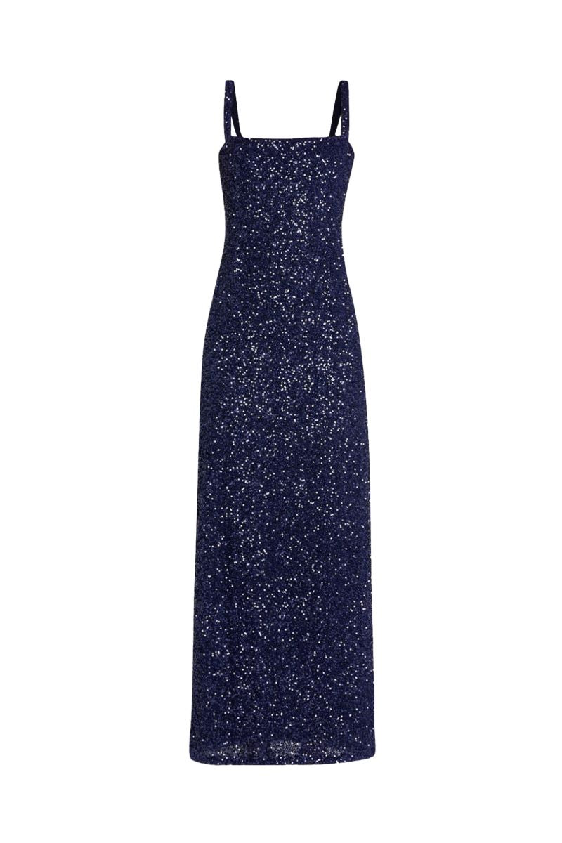 NAVY Lucienne Crepe Midi Dress in Hot Orange