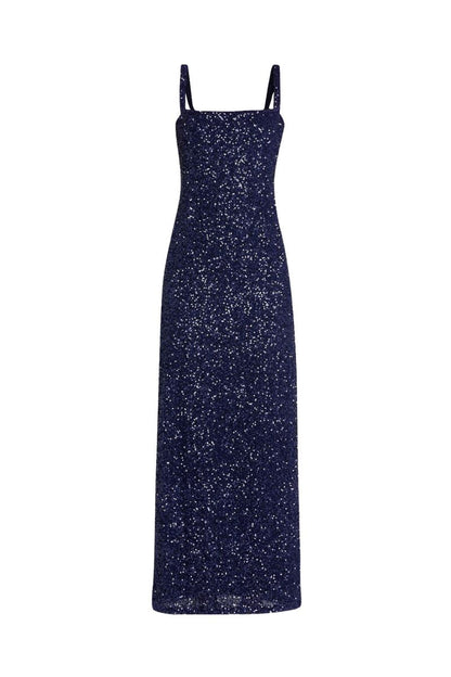 NAVY Lucienne Crepe Midi Dress in Hot Orange