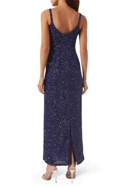 NAVY Lucienne Crepe Midi Dress in Hot Orange