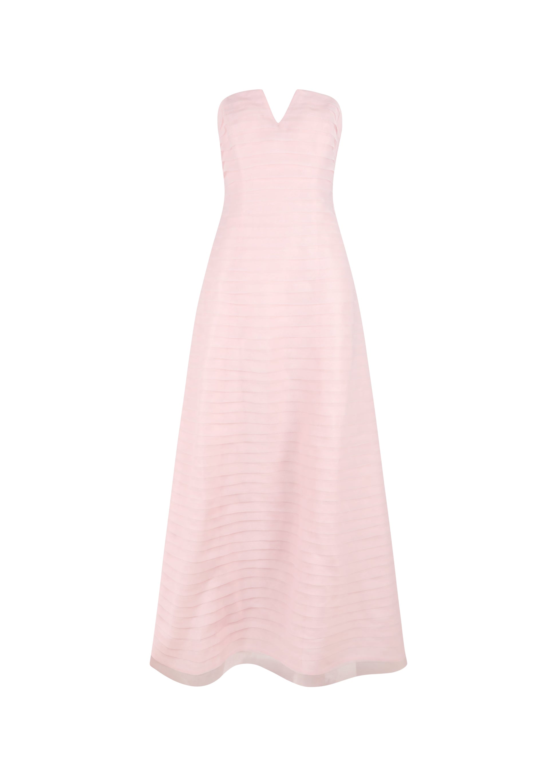 Gelato Afternoons Margot Strapless Maxi Dress in Blush