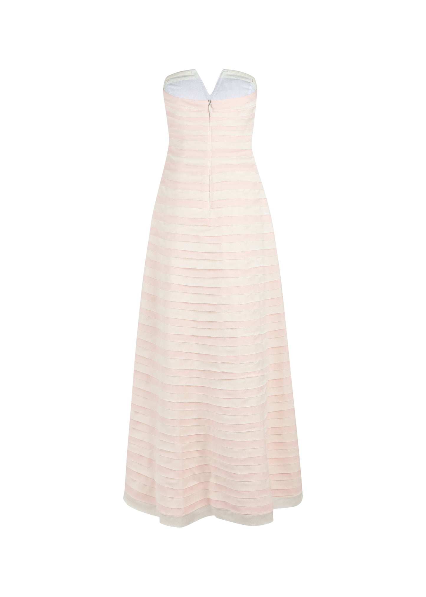 Gelato Afternoons and White Margot Strapless Maxi Dress in Blush
