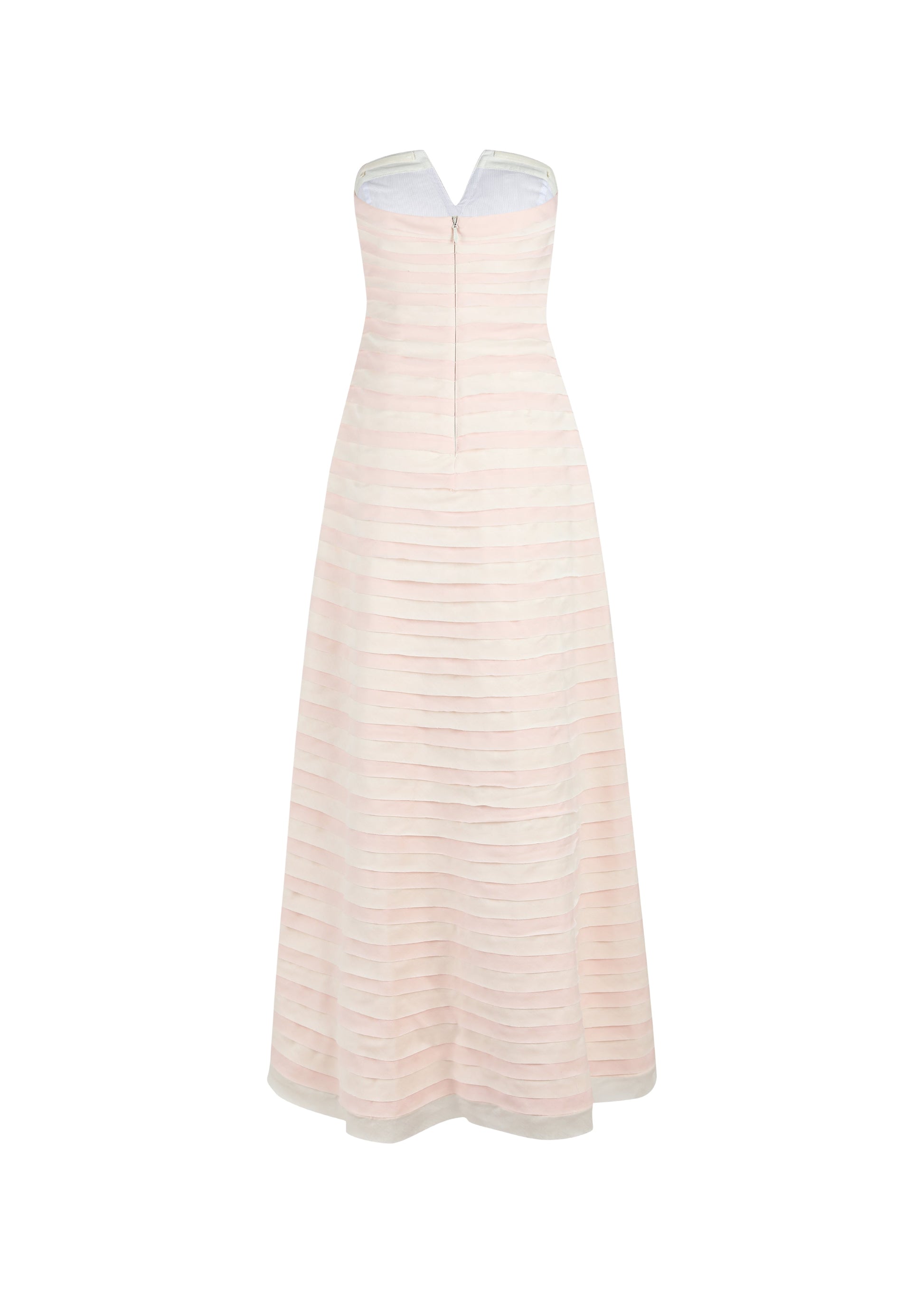 Gelato Afternoons and White Margot Strapless Maxi Dress in Blush