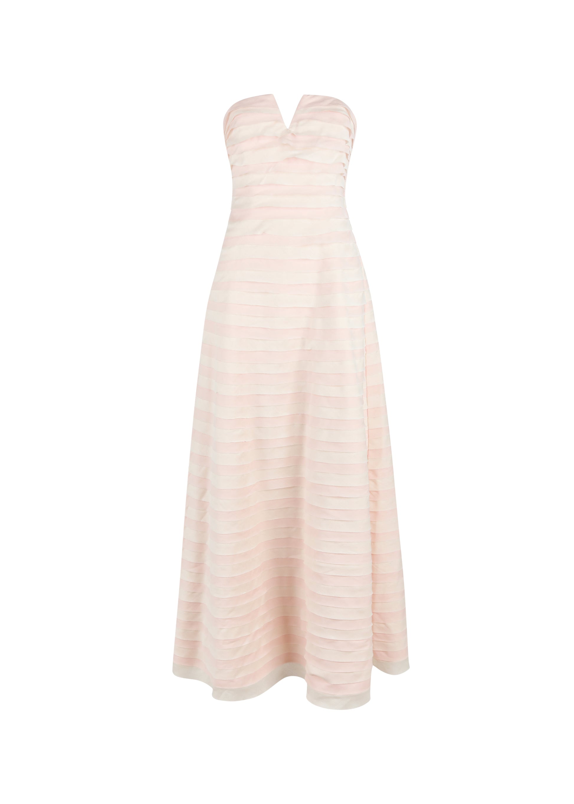 Gelato Afternoons and White Margot Strapless Maxi Dress in Blush