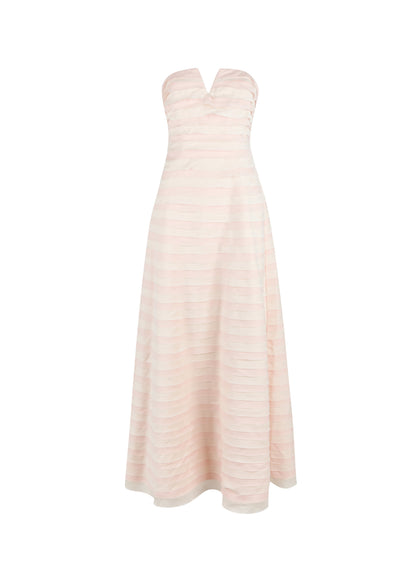 Gelato Afternoons and White Margot Strapless Maxi Dress in Blush