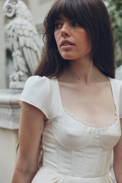 Ivory Mallorca Linen Midi Dress