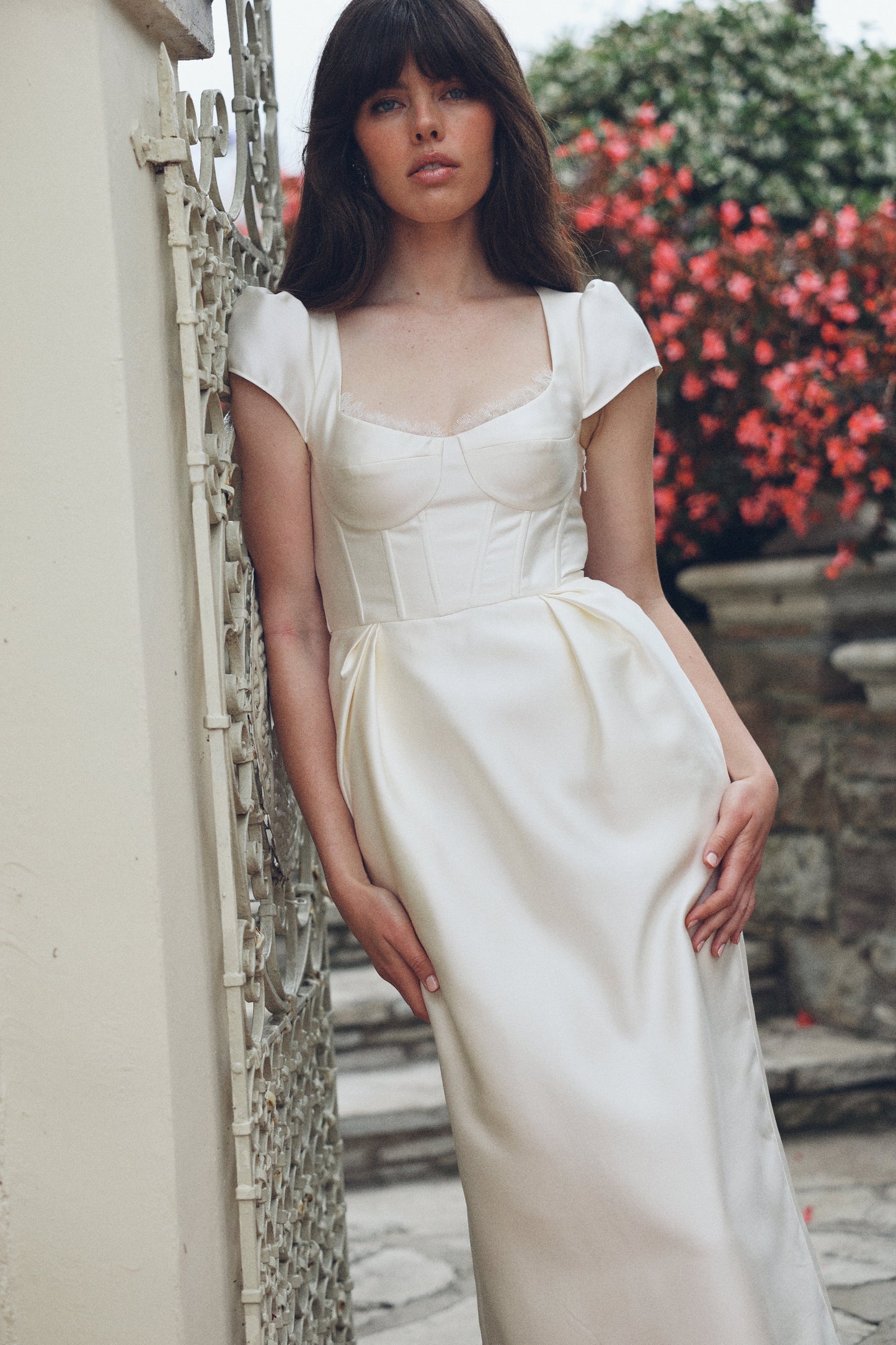 Ivory Mallorca Linen Midi Dress