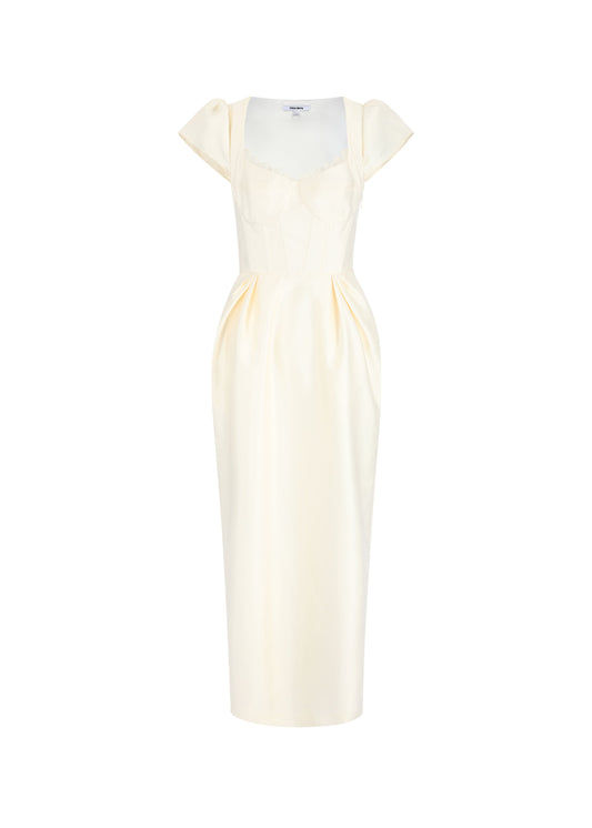 Ivory Mallorca Linen Midi Dress