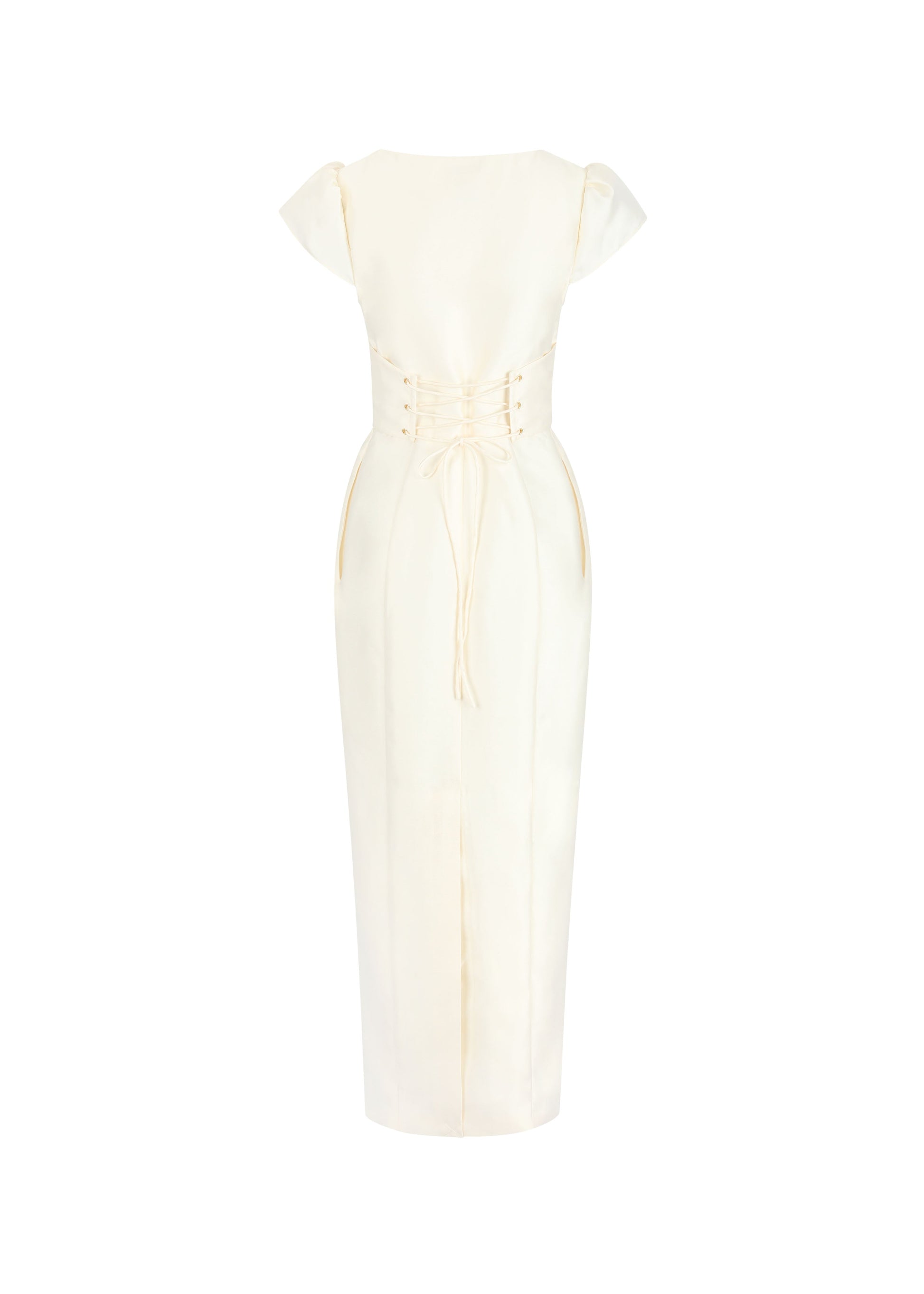 Ivory Mallorca Linen Midi Dress