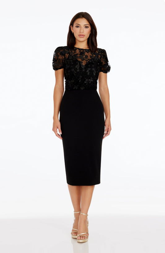 BLACK Marianne Silk Charmeuse Dress