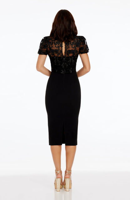 BLACK Marianne Silk Charmeuse Dress