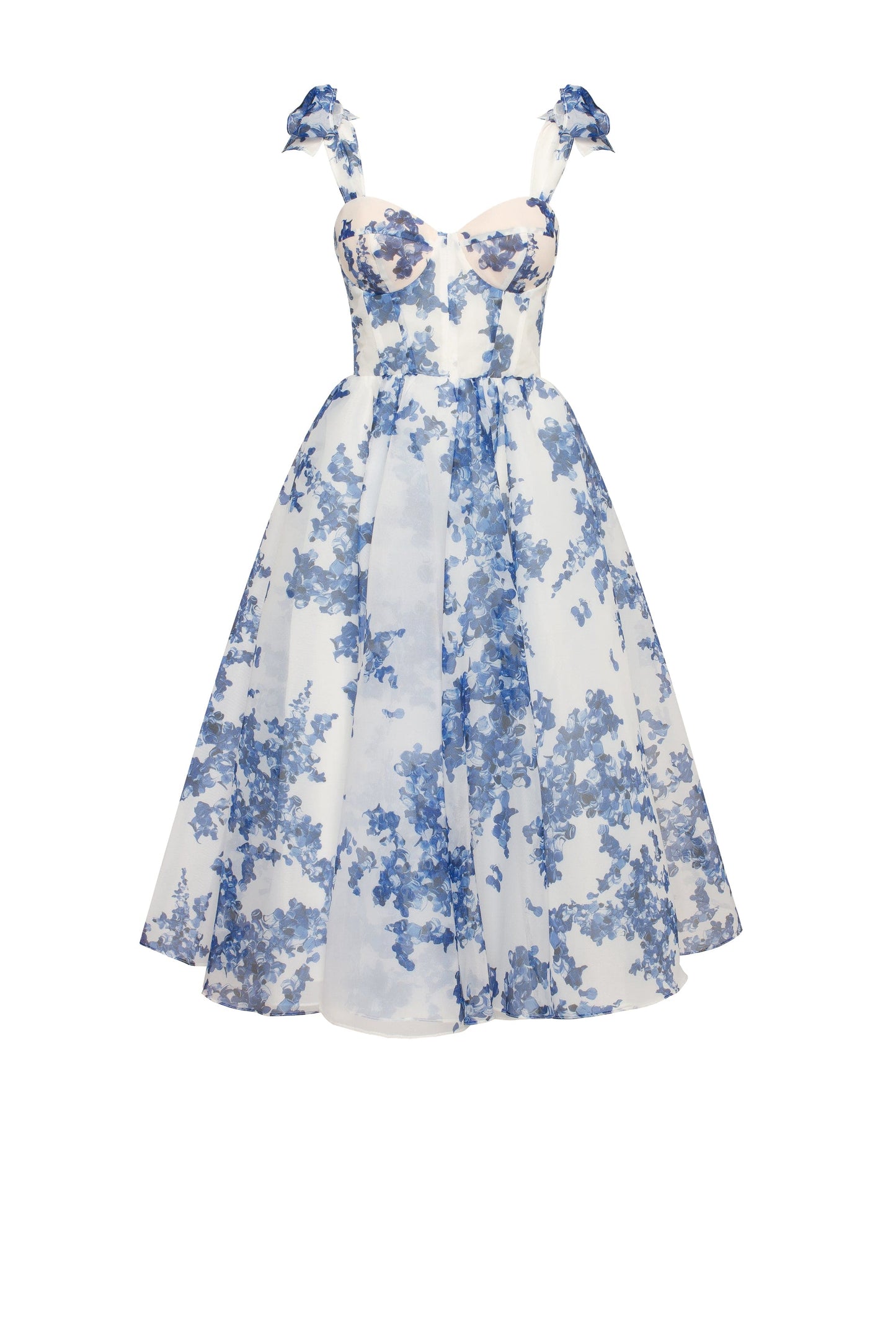 patterned organza midi dress, Garden of Eden Margot Floral Midi Dress