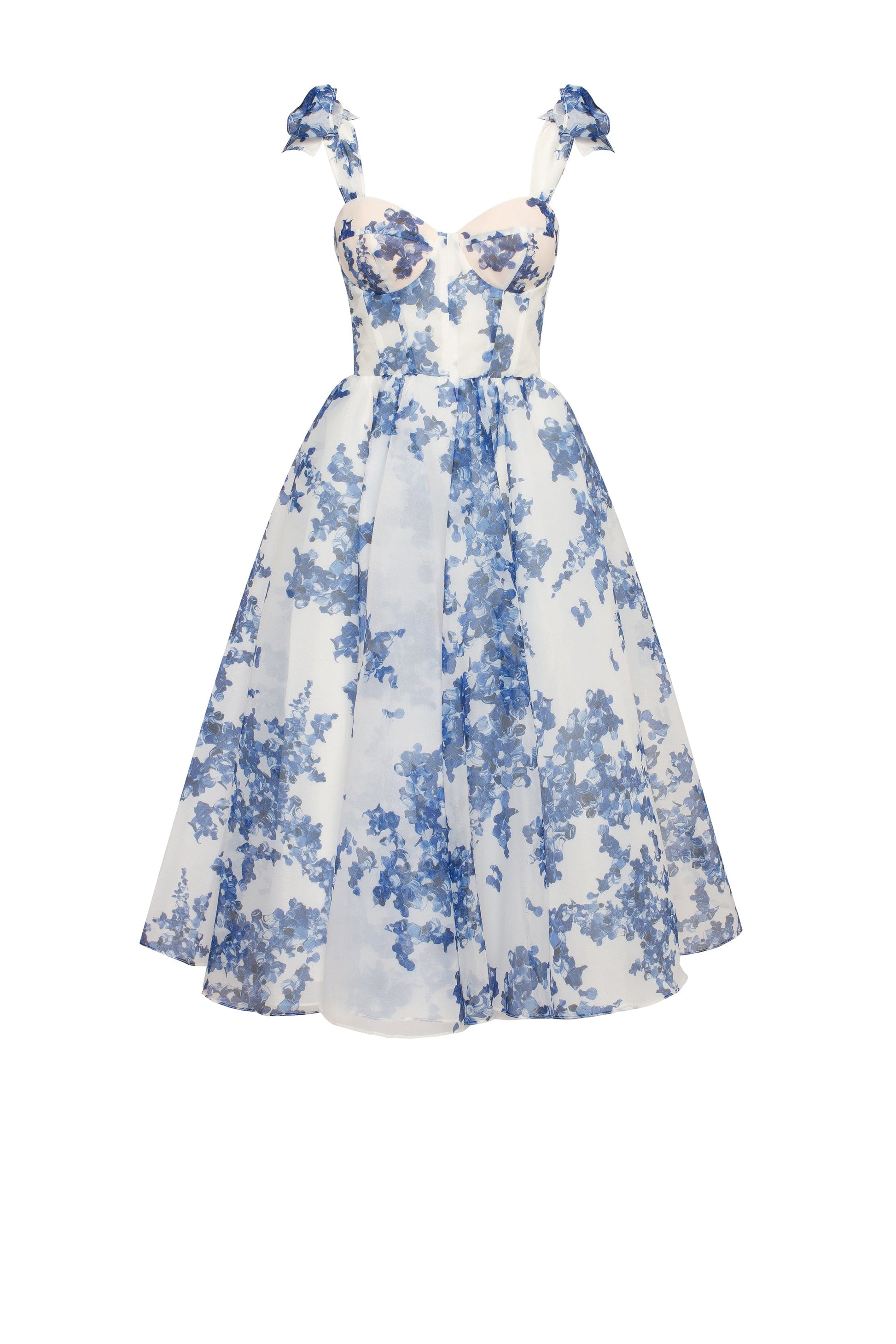 patterned organza midi dress, Garden of Eden Margot Floral Midi Dress