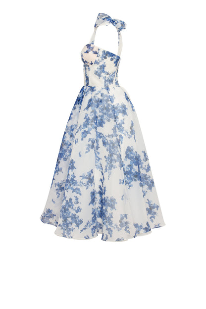 patterned organza midi dress, Garden of Eden Margot Floral Midi Dress