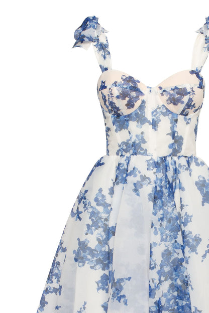 patterned organza midi dress, Garden of Eden Margot Floral Midi Dress