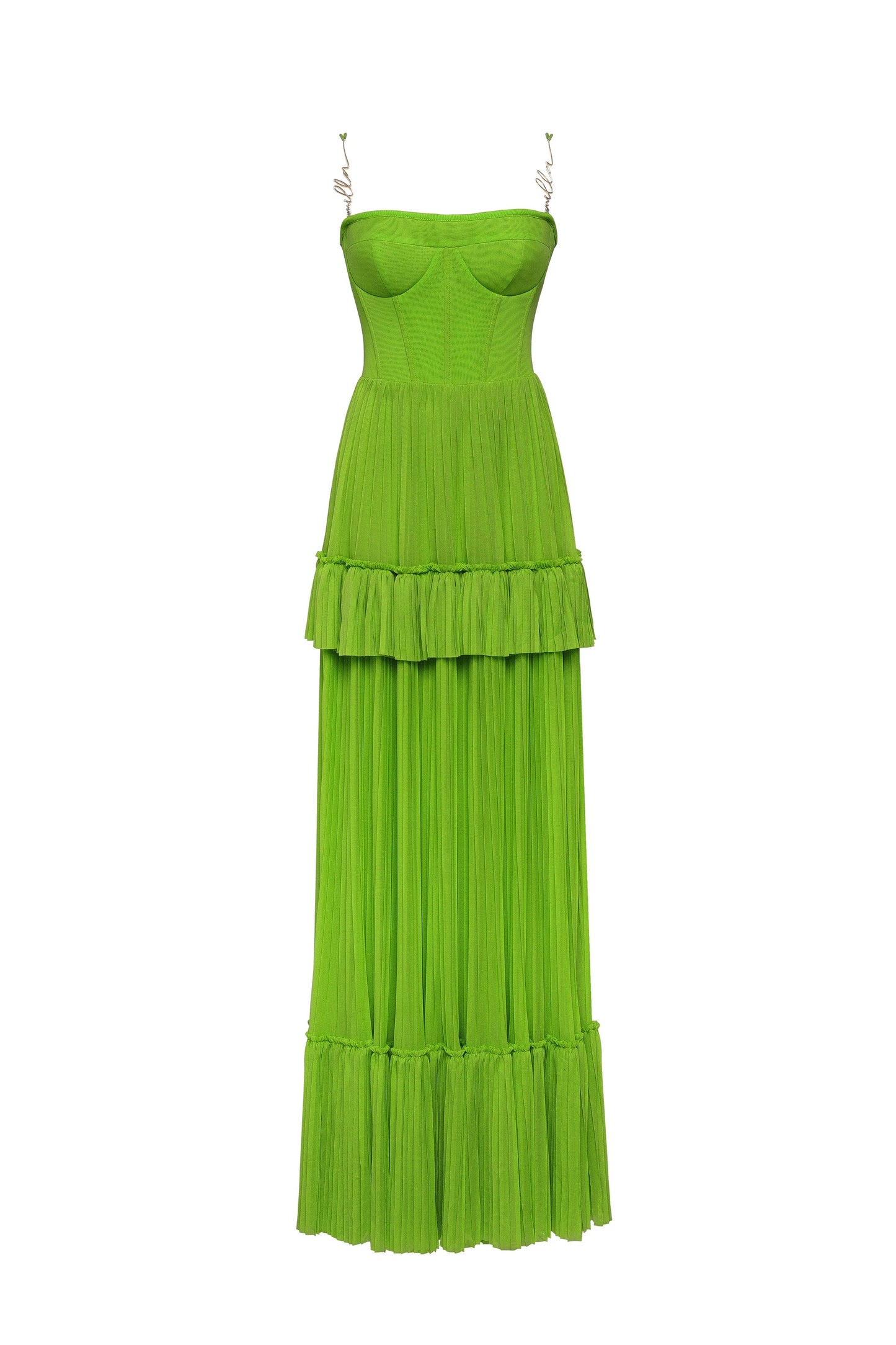 Green Milla Tulle Maxi Dress