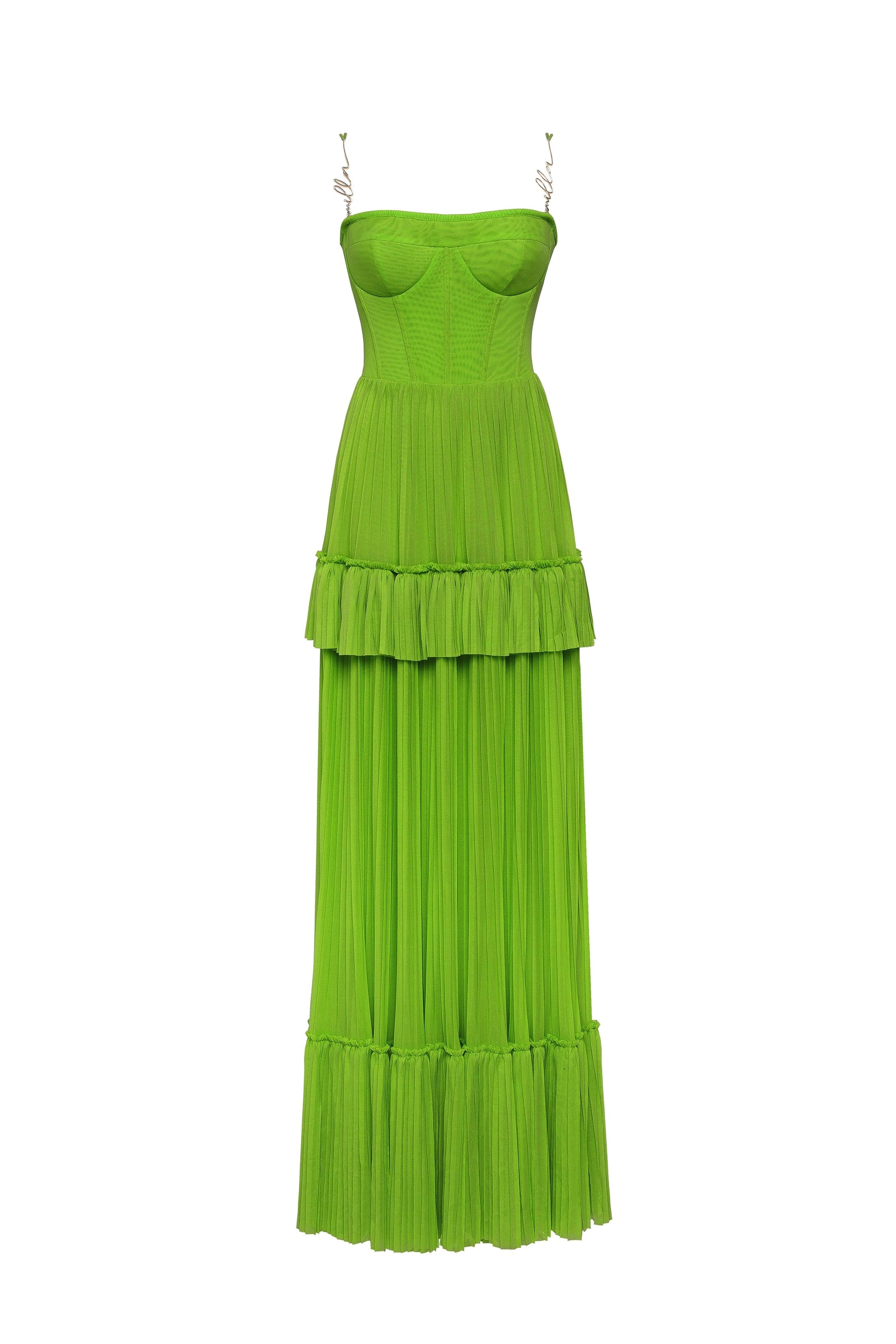 Green Milla Tulle Maxi Dress