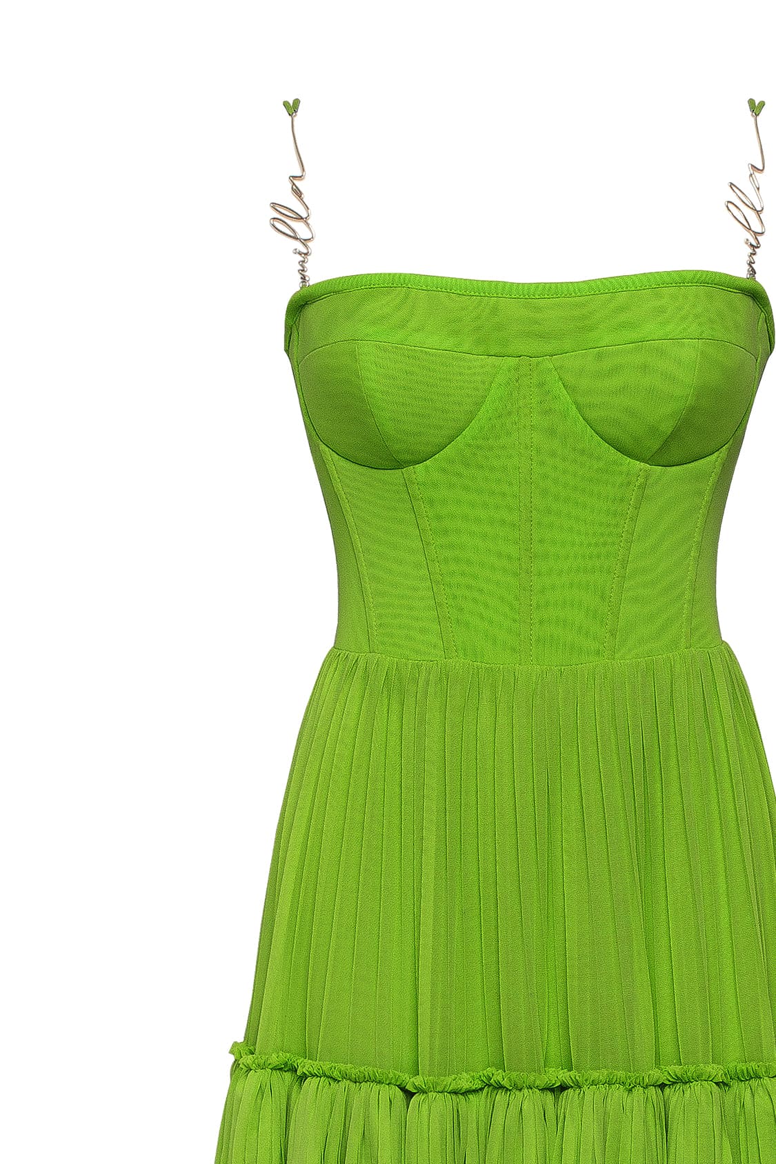 Green Milla Tulle Maxi Dress