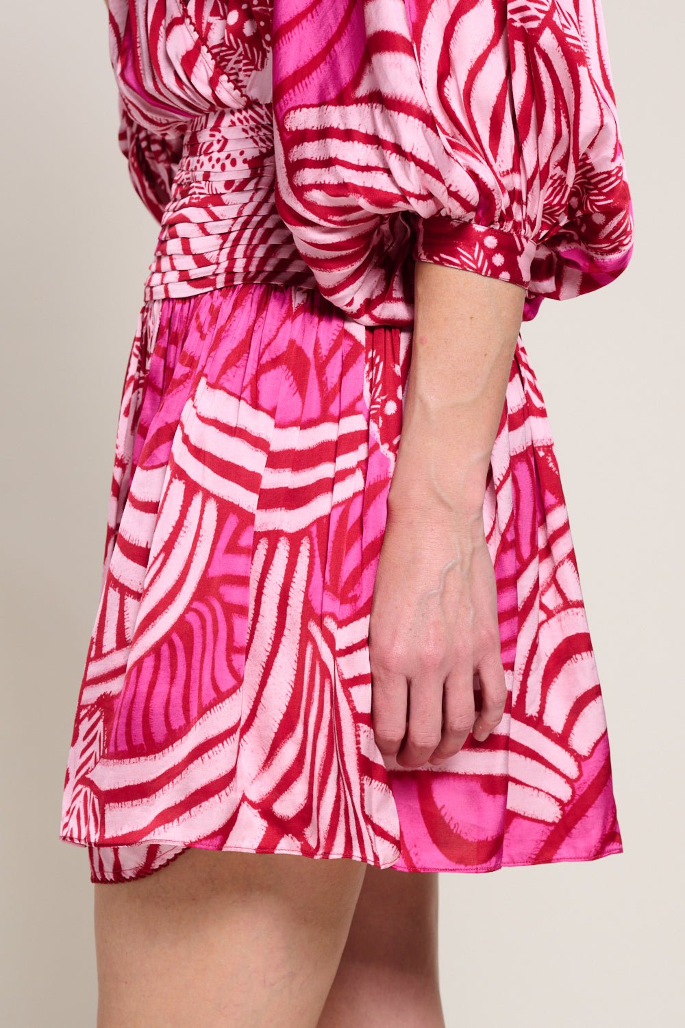 Pink Japonism Colleen Jacquard Mini Dress in Indigo
