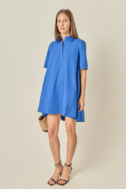 BLUE Margot A-Line Shirt Dress