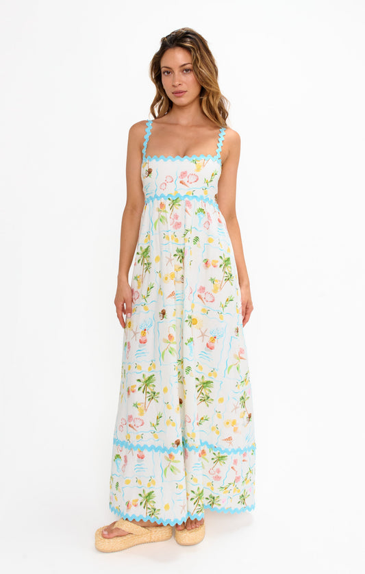 Celeste Scallop Maxi Dress