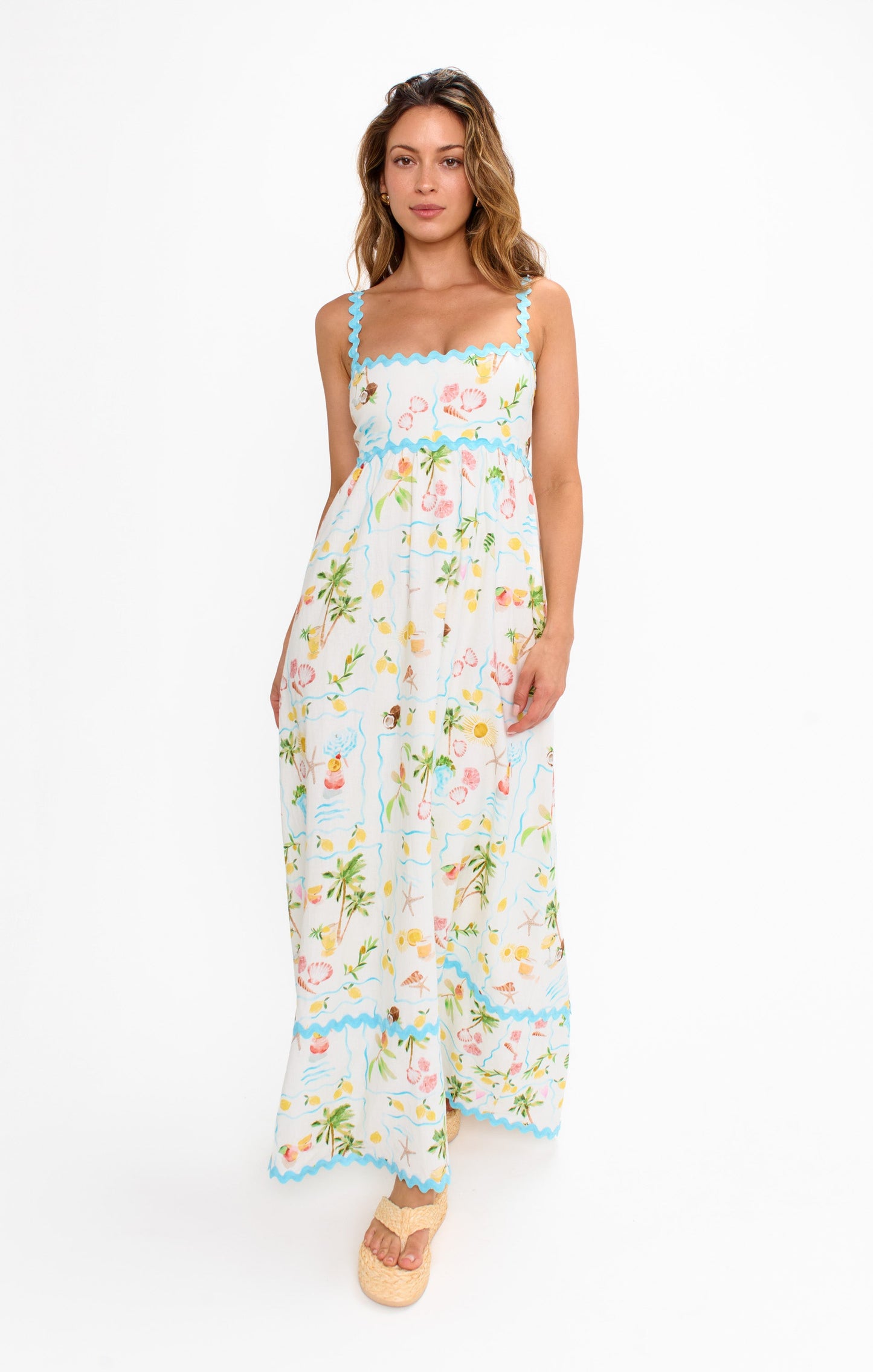 Celeste Scallop Maxi Dress