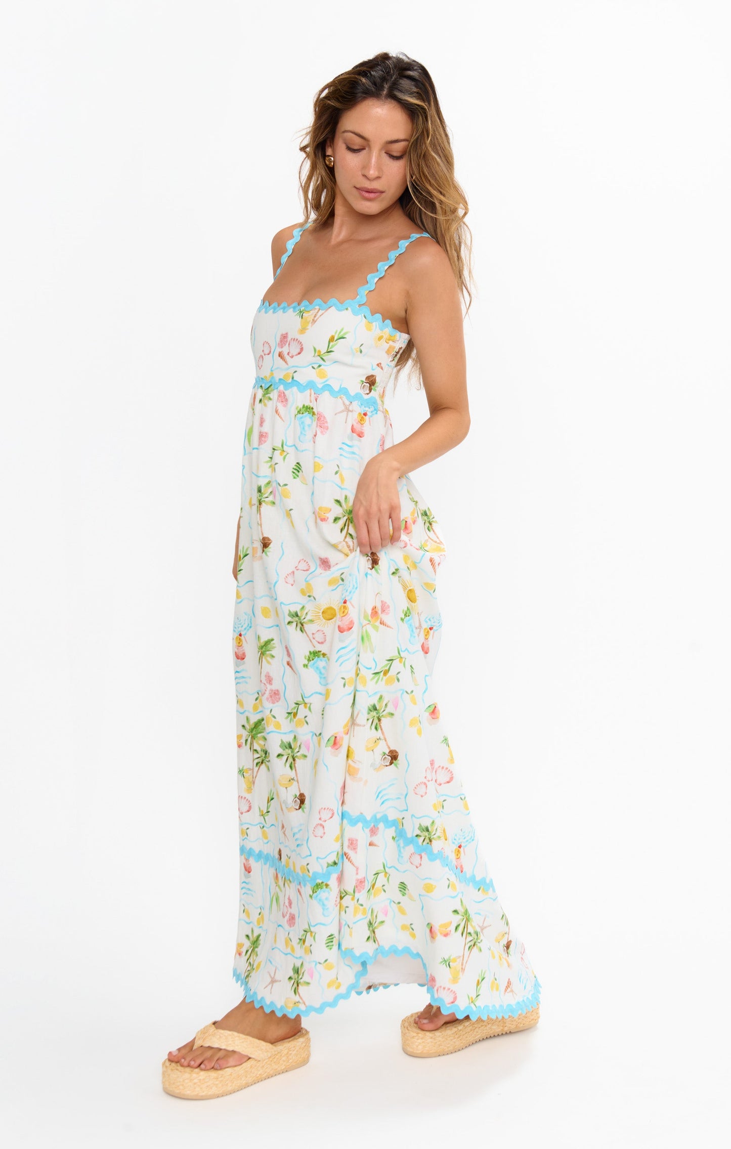 Celeste Scallop Maxi Dress