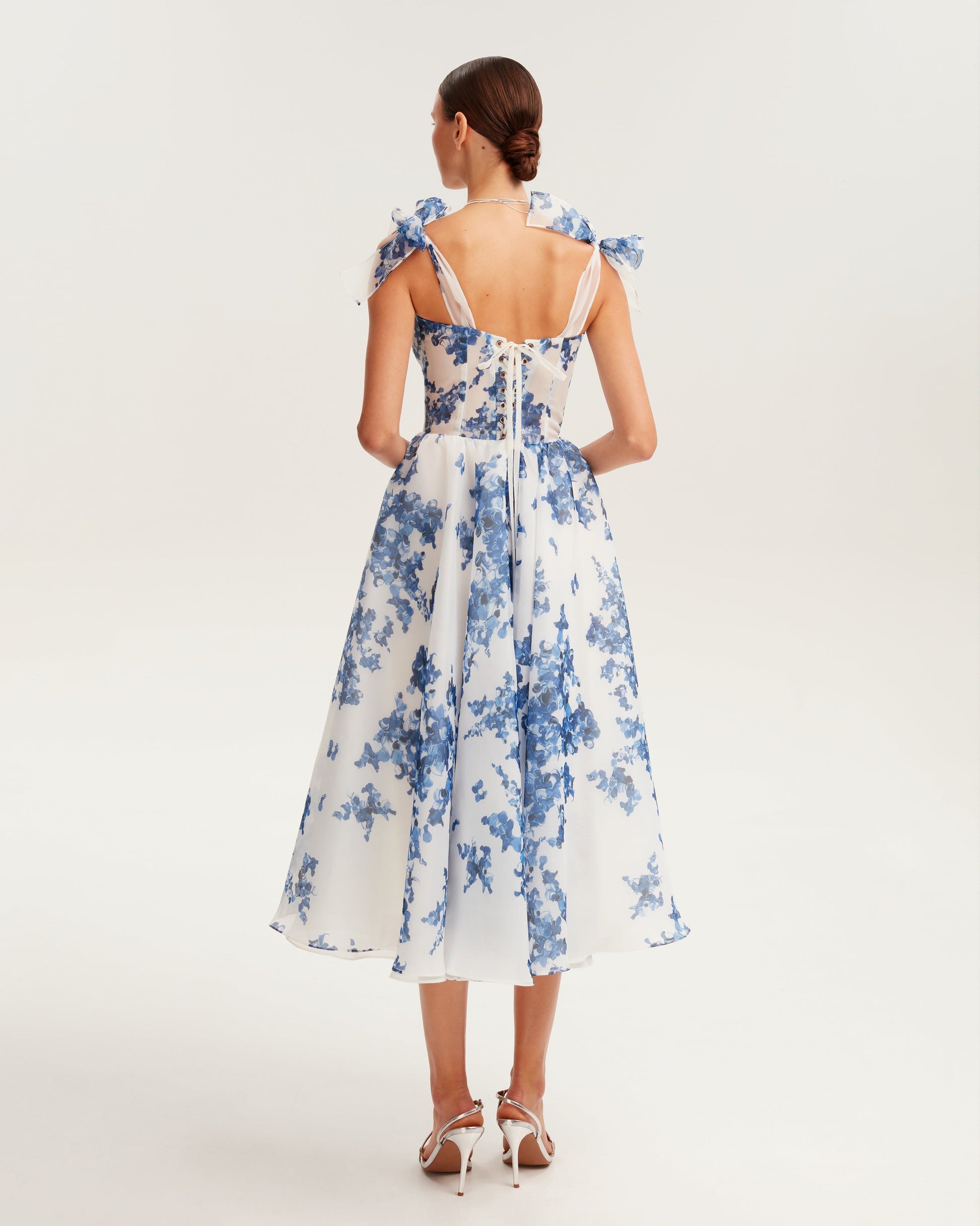 patterned organza midi dress, Garden of Eden Margot Floral Midi Dress