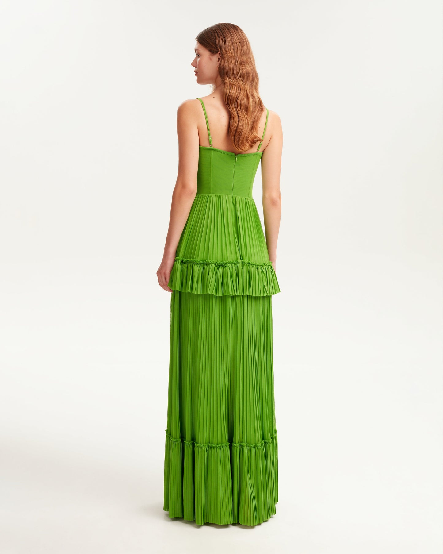 Green Milla Tulle Maxi Dress