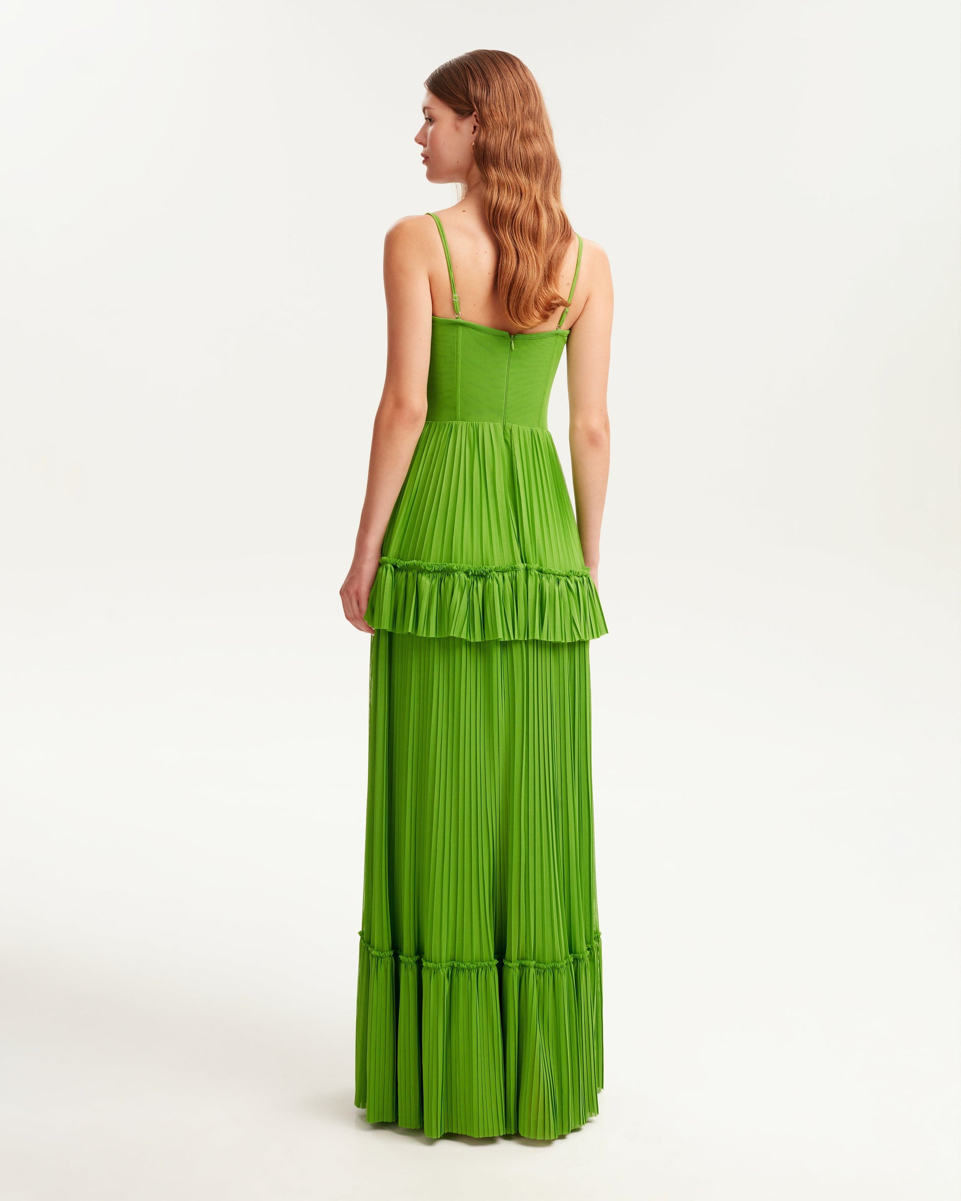 Green Milla Tulle Maxi Dress