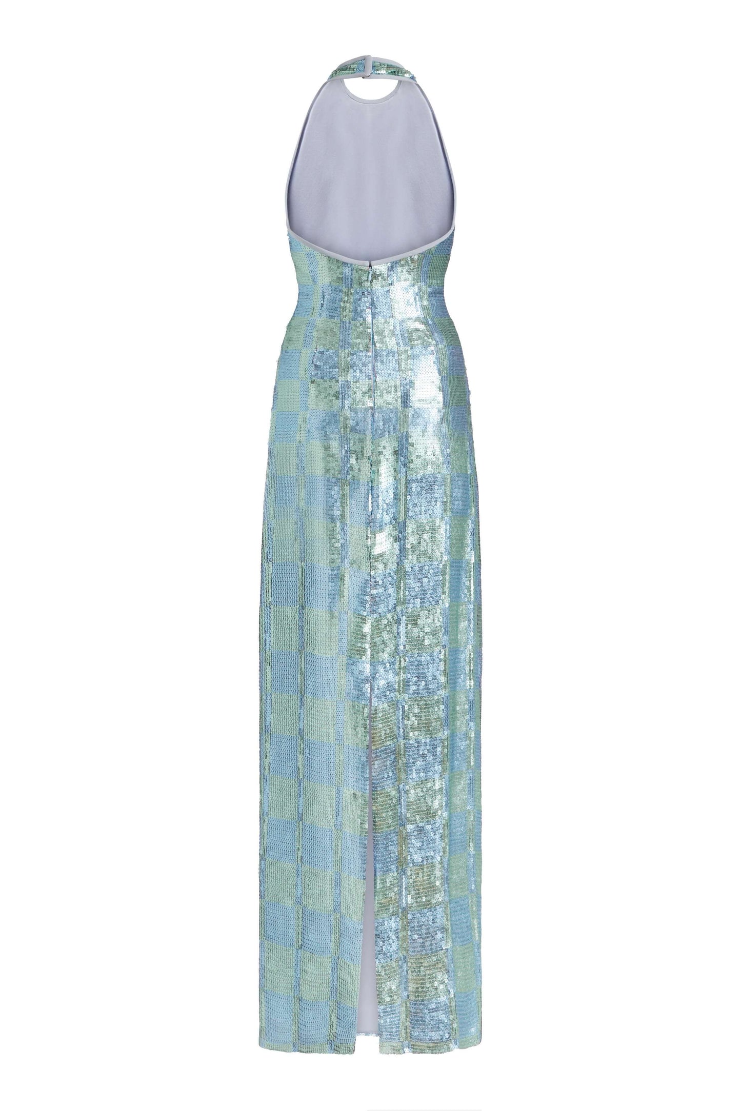 Nerine Gingham Sequin Gown