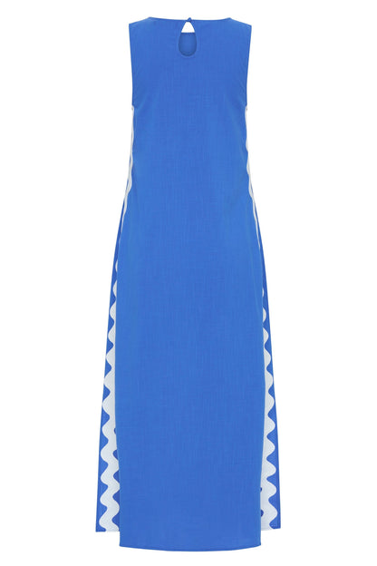 Caribbean Ric Rac Margot Silk Charmeuse Dress