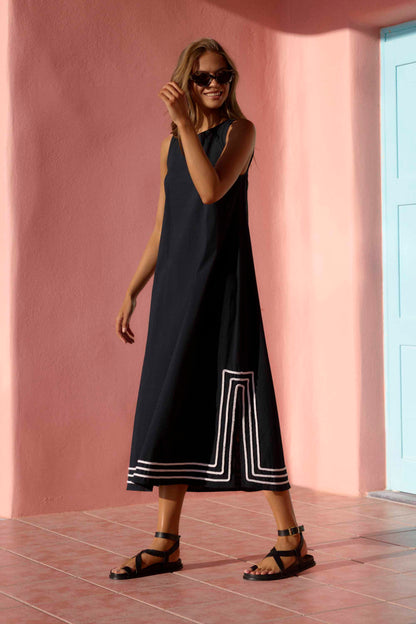 Nero Margot Silk Charmeuse Dress