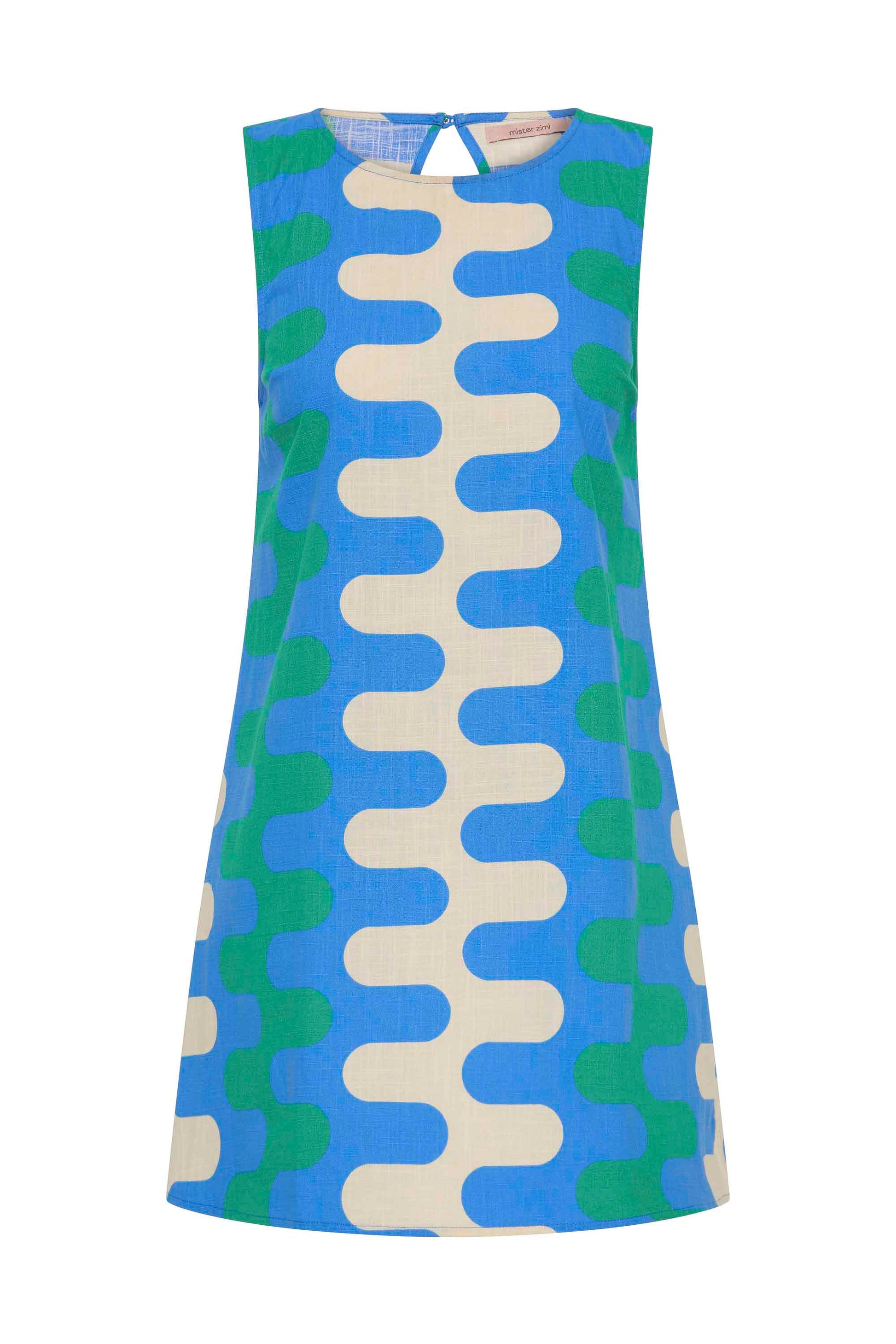 Kyma Margot Silk Mini Dress in Spritz