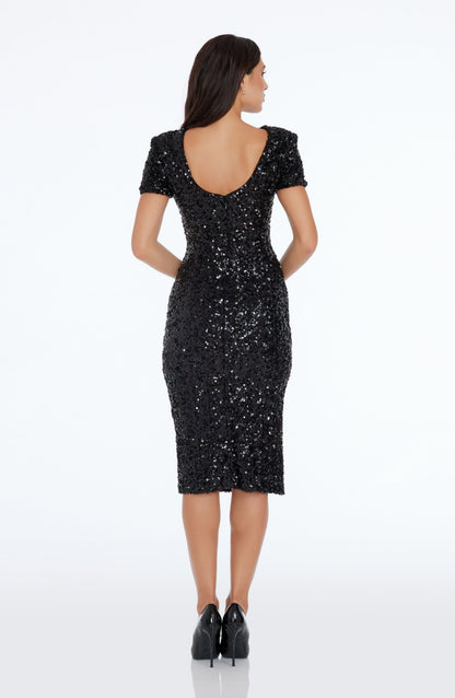 SILVER Natasha Silk Charmeuse Dress