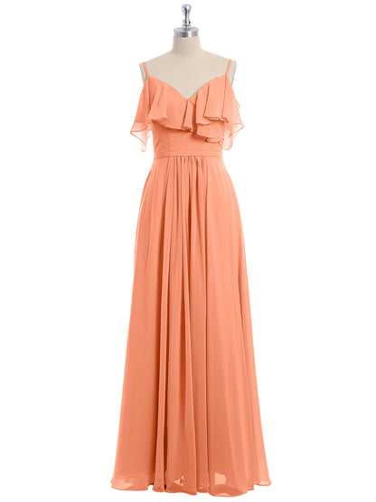 Papaya Valentina Chiffon Off-Shoulder Dress