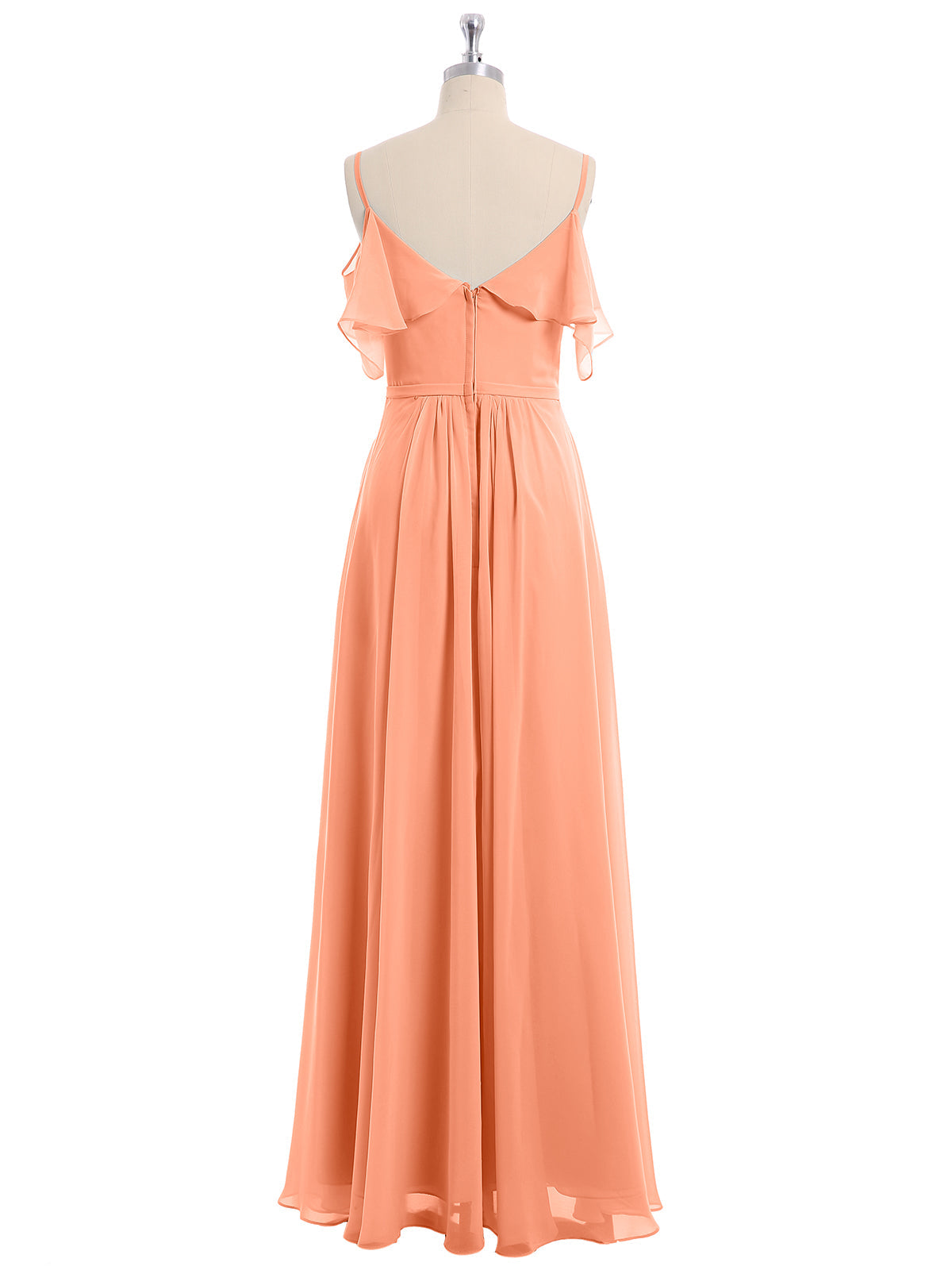 Papaya Valentina Chiffon Off-Shoulder Dress