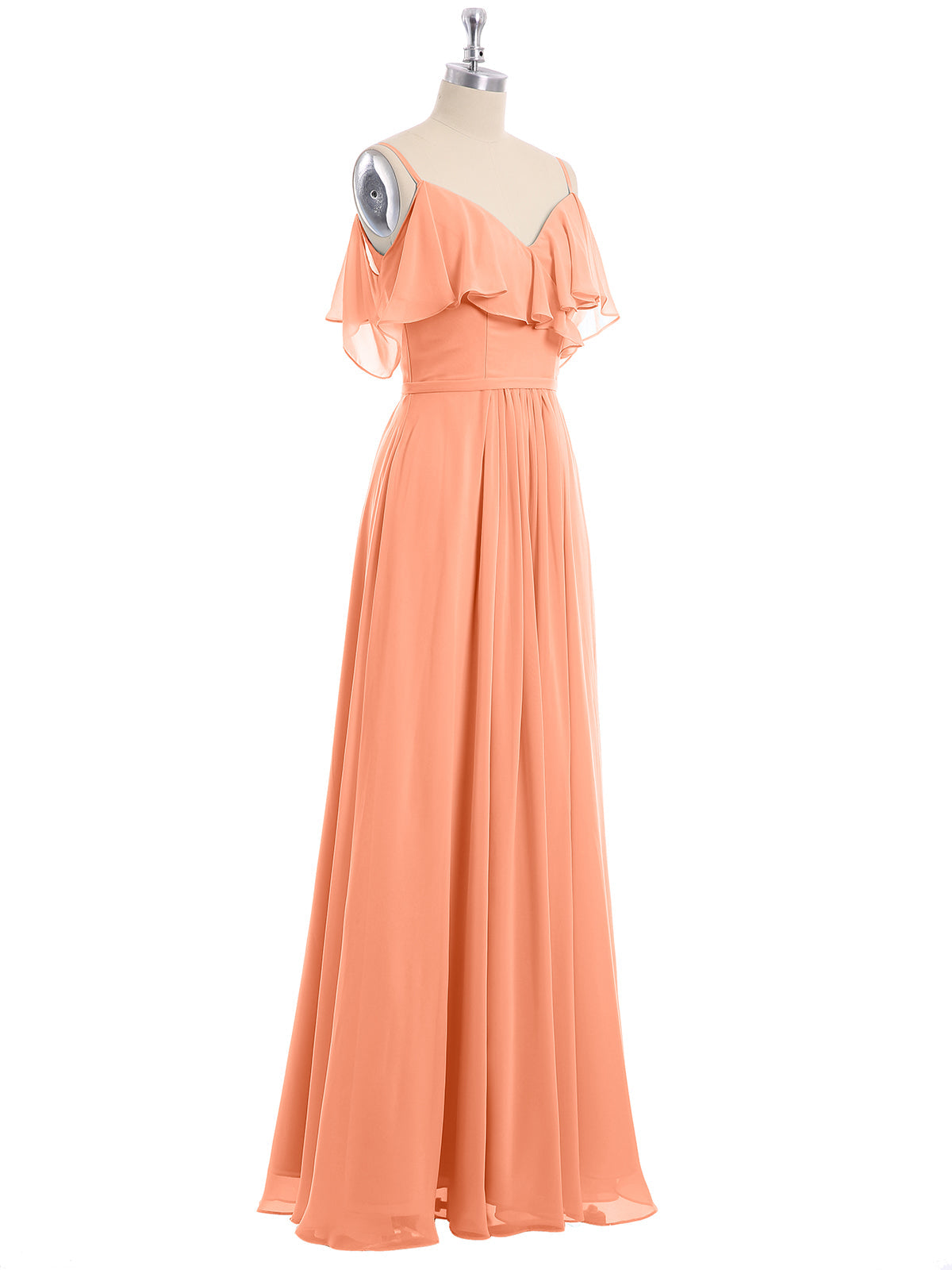 Papaya Valentina Chiffon Off-Shoulder Dress