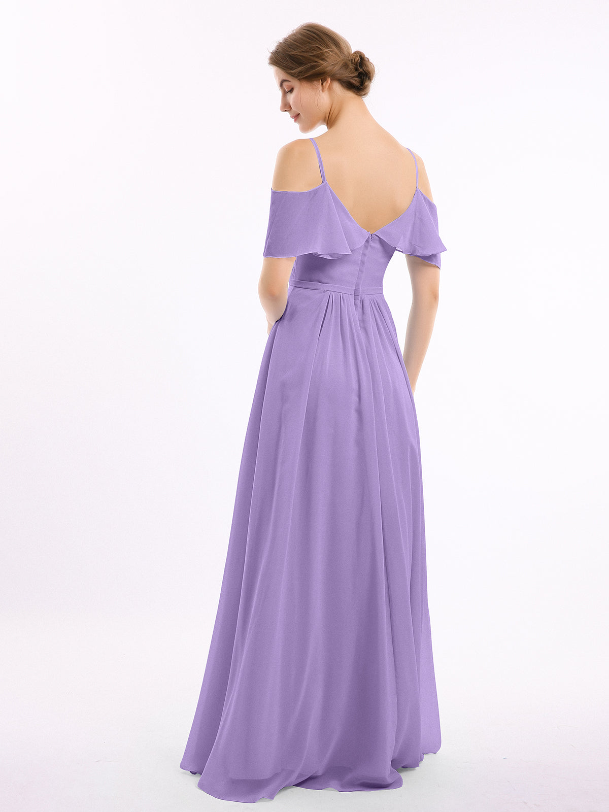 Tahiti Valentina Chiffon Off-Shoulder Dress