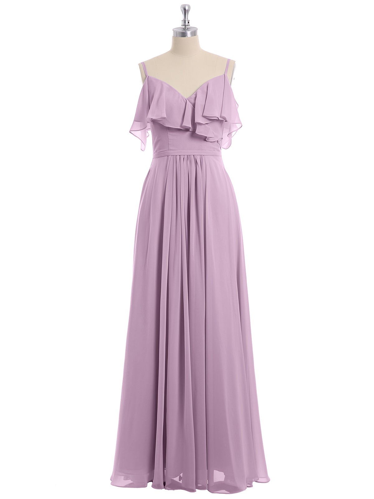Wisteria Valentina Chiffon Off-Shoulder Dress